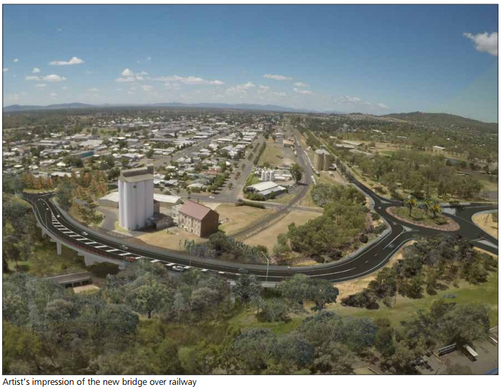 impression of new bridge over railway