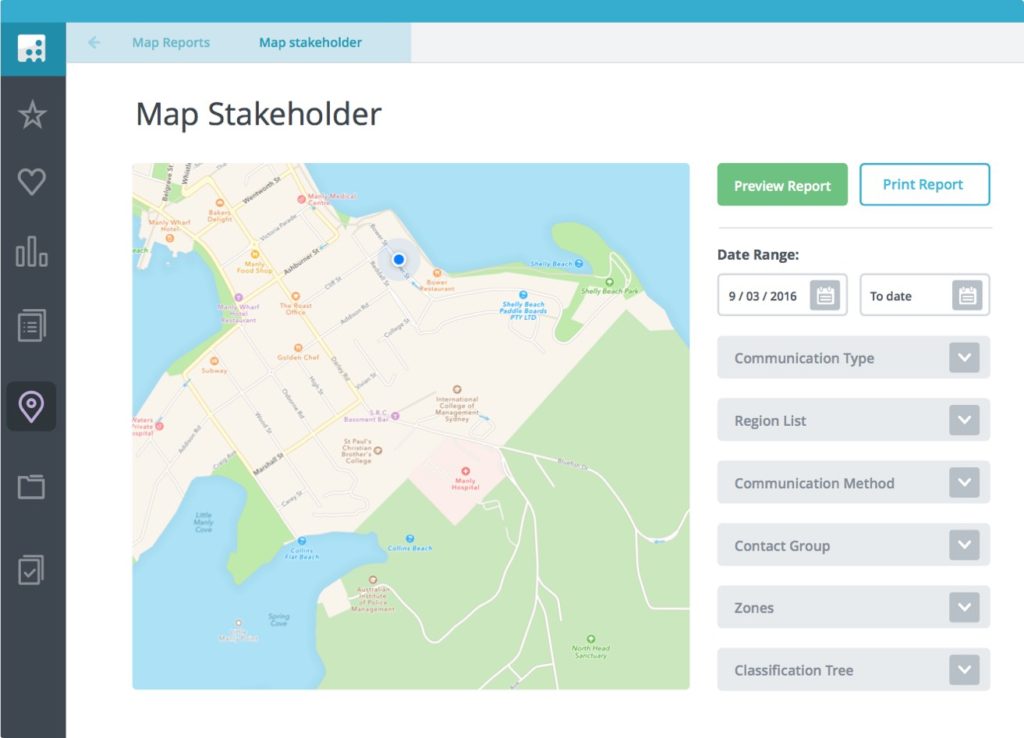 Stakeholder management software from Darzin
